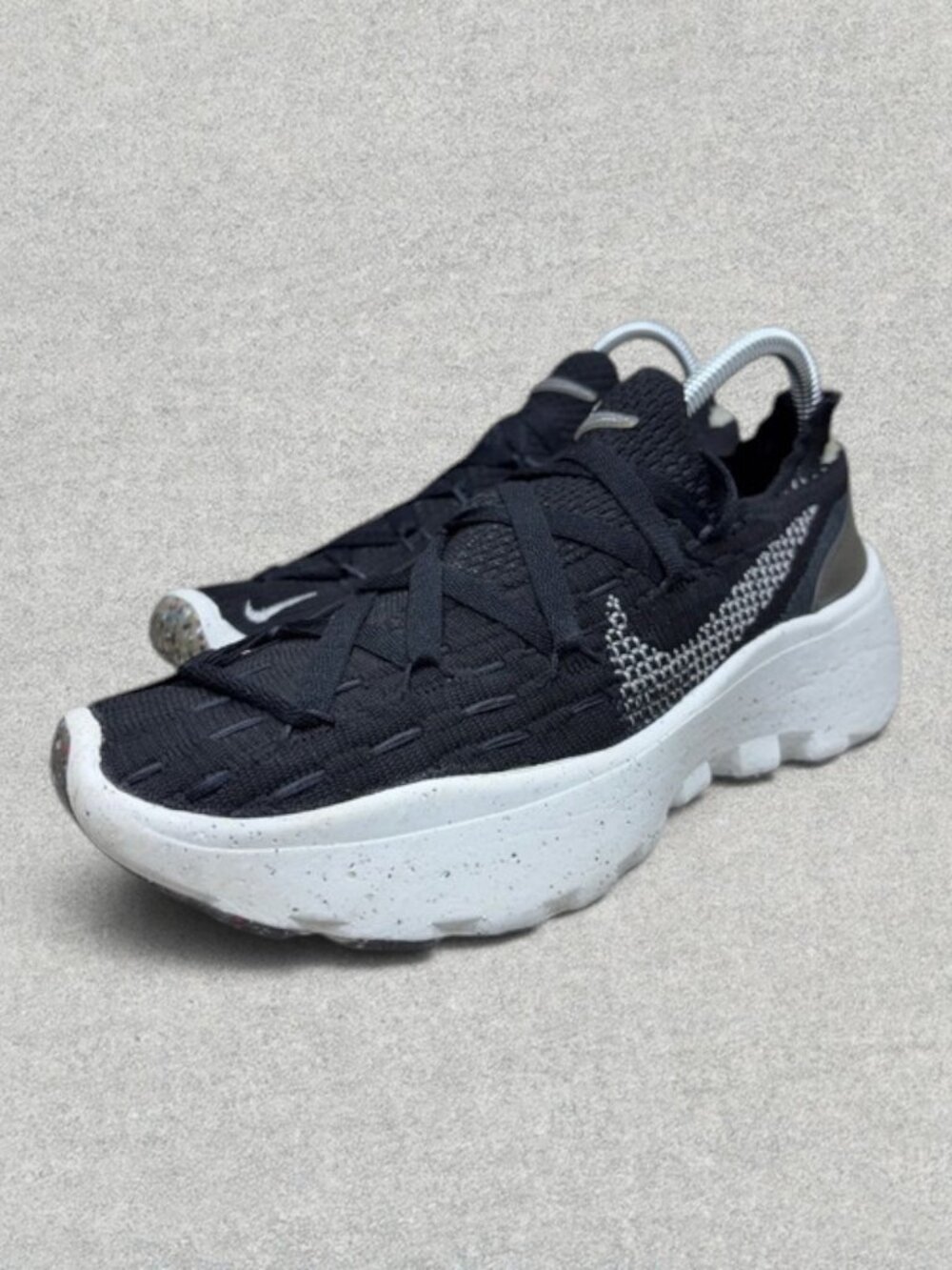 Nike Space Hippie 04 Oreo Shoes Sneakers Womens Size 8 Black White DA2725-001